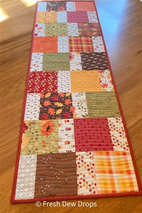 Easy Just A Charm Pack Table Runner Quilt Pattern Falls In Town Riley