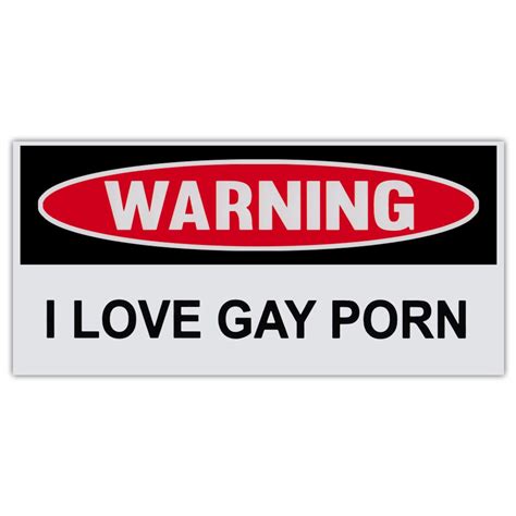 Funny Warning Sticker I Love Gay Porn Premium Quality X Bumper Stickers Decals Etsy