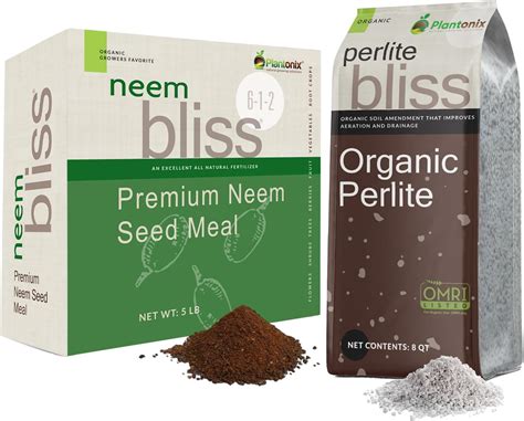 Amazon Perlite Bliss 8 Qts Neem Bliss 5lbs Organic