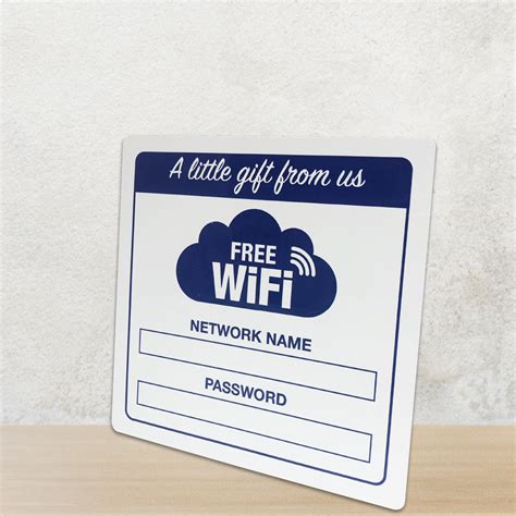 Free Wifi for Guests Table Sign
