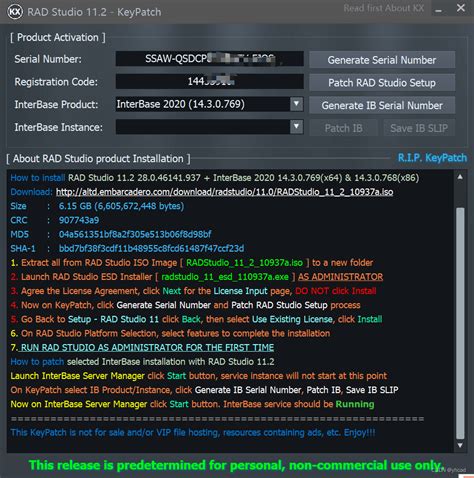 rad studio delphi radstudiokeygen  error occurred