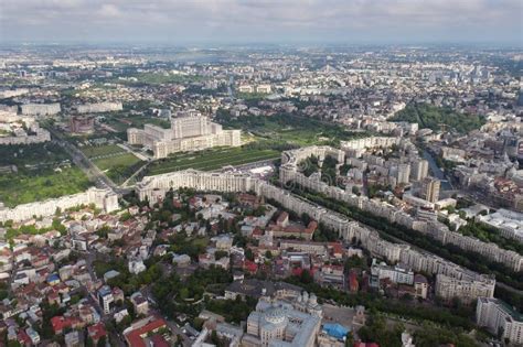 Bucharest, Romania, May 15, 2016: Aerial View of Palace of the ...