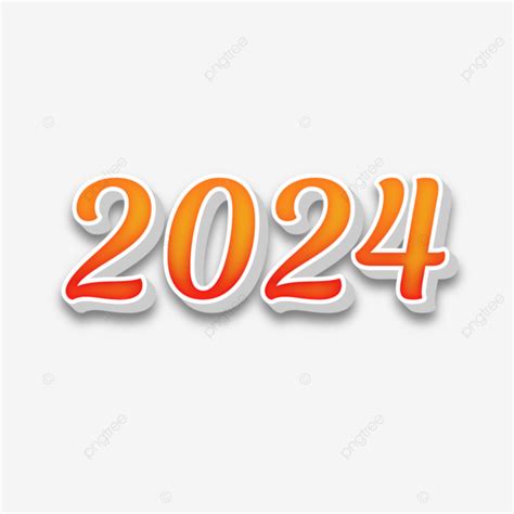 Efecto De Texto 2024 Vector PNG dibujos 2024 Feliz Año Nuevo Efecto