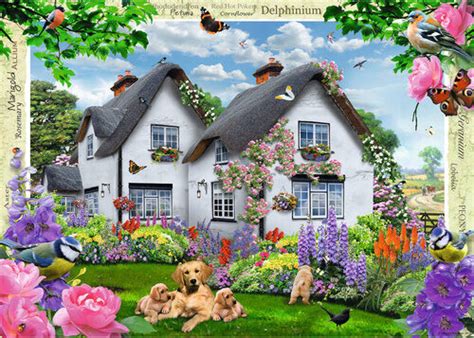 Ravensburger Country Cottage Collection No Delphinium Cottage