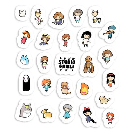 Studio Chibi Studio Ghibli Sticker Sheet 70mm X 100mm Studio