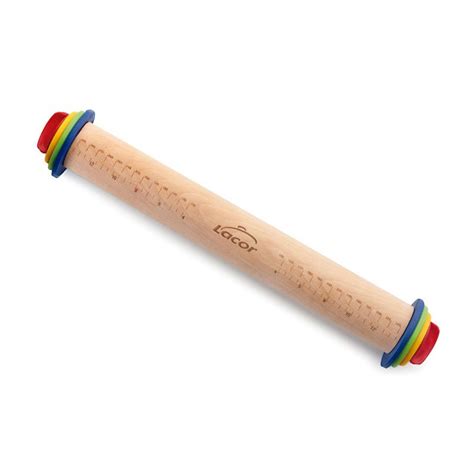 Rouleau à pâtisserie en Bois de Hêtre avec des Anneaux