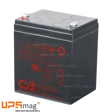 Аккумулятор CSB HR 1221W (12V / 5.25Ah) купить в г. Москва, выгодные ...