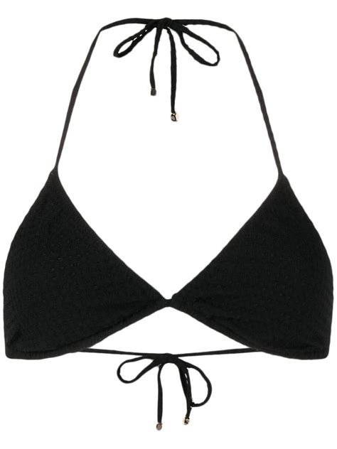 Nanushka Triangle Bikini Top Black Farfetch