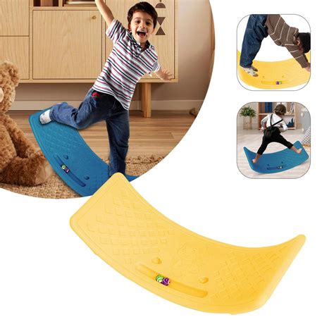 LGHDIWN Kids Curved Wobble Plastic Balance Board Non Slip Balance Board