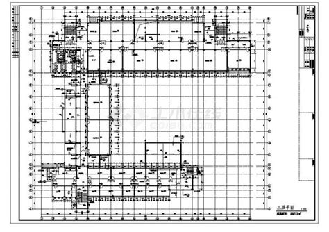 一栋某大学教学楼cad施工设计图高等学校土木在线