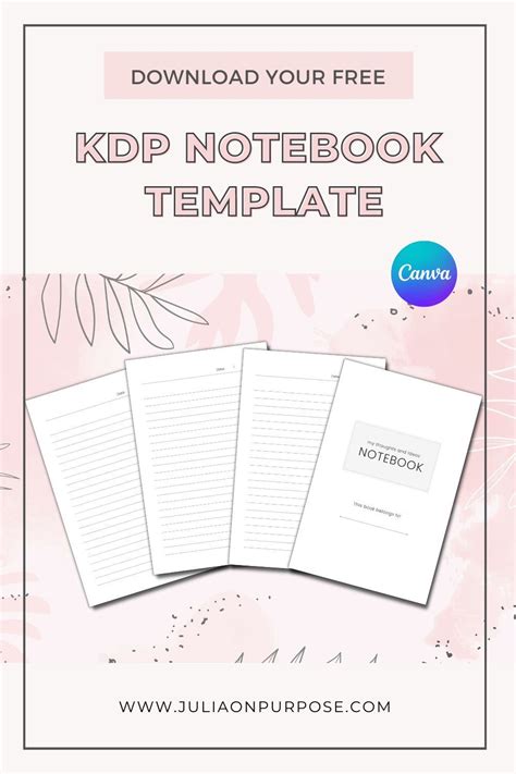 Free Amazon KDP Notebook Template - Julia On Purpose