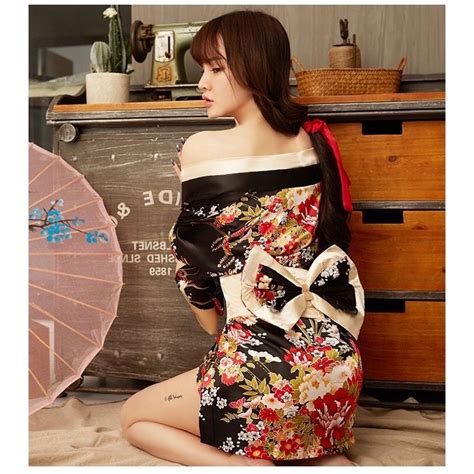 Jual Sexy Lingerie Kimono Jepang Sakura G String Shopee Indonesia