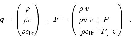 1.5.1 1D Euler equations in conservation form