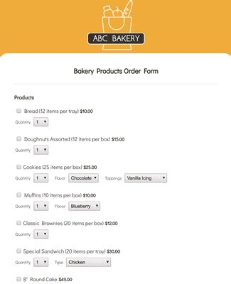 order forms form templates jotform