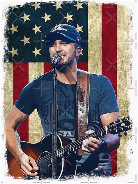 Vintage American Flag Luke Bryan Legend Sticker By Mauriceseguin Redbubble