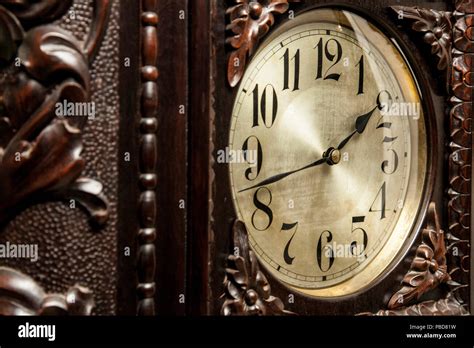 An Old Grandfather Clock On A Fancy Room Close Up Stock Photo Alamy