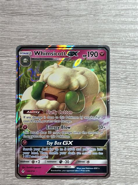 Whimsicott GX 140 214 Ultra Rare Unbroken Bonds NM Pokemon TCG EBay