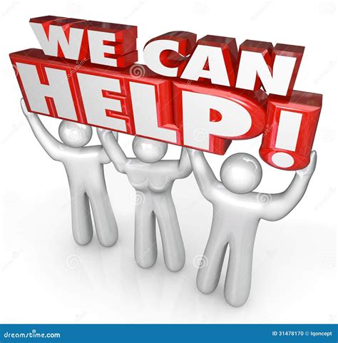 We Can Help Customer Service Support Helpers Stock Illustration