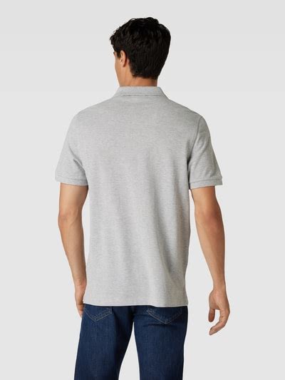 Gant Poloshirt Mit Label Stitching Modell Shield Mittelgrau Melange