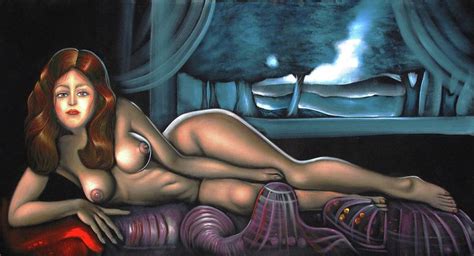 Reclining Nude Black Velvet Painting By Andres Gonzalez Fine Art America