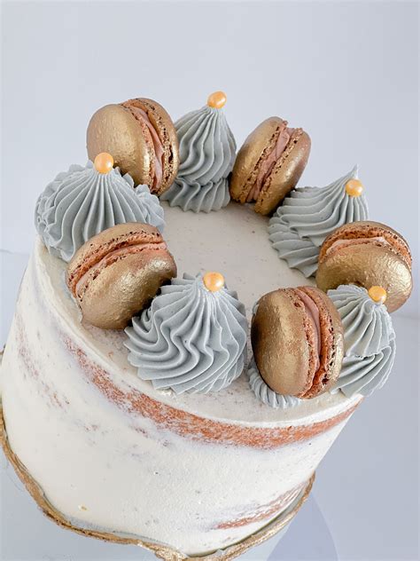 Layer Cake Semi Naked Macaron Cake And All