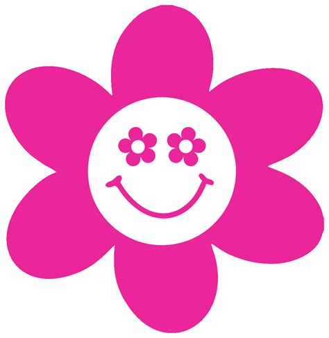 Smiling Flower With Flower Eyes 1 Vinyl Cut Out Sticker Peace
