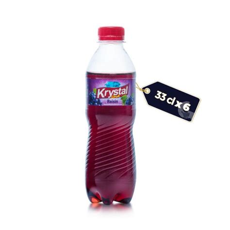 Pack De 6 Jus Gazeux Krystal Raisin 33cl Glotelho Cameroun