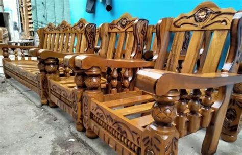 Wooden Sofa Set at ₹ 3300/piece | Wood Sofa Set in Berhampur | ID ...