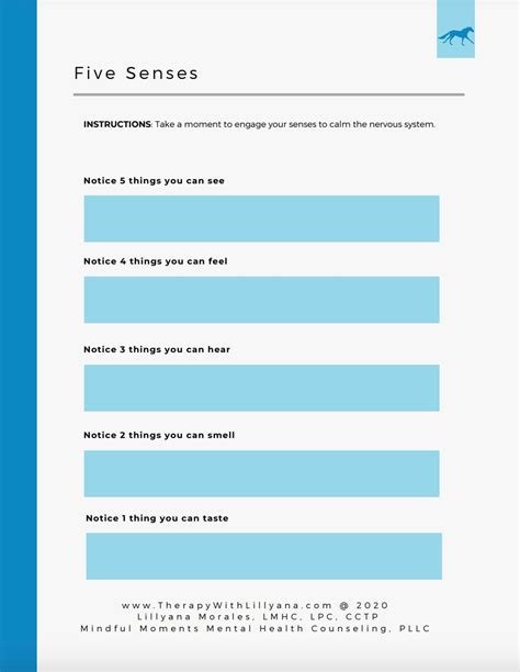 Dbt Senses Worksheet Dbt Worksheets