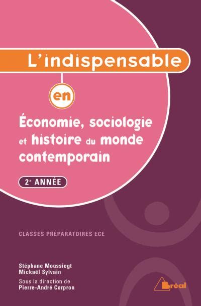 L indispensable en économie sociologie et histoire du monde