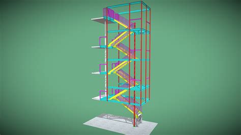 Escalera D D Model By Arquitecto T Cnico Luis Alberto Galdames