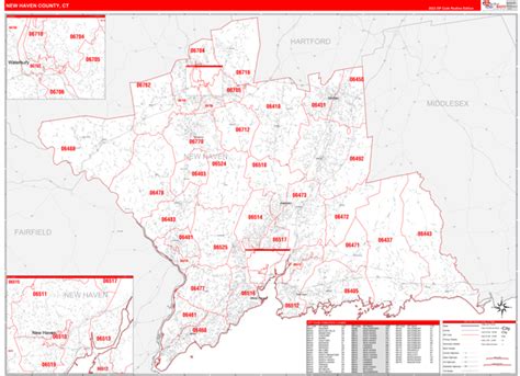 Maps of New Haven County Connecticut - marketmaps.com