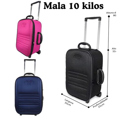 Mala De Viagem 10kg Tamanho - Mala De Viagem Bordo 10 kg Tamanho Padrão 55x25x35 | Shopee Brasil