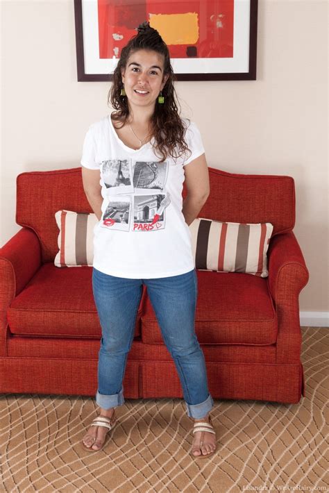 Lisandra Strips Naked On Her Red Sofa