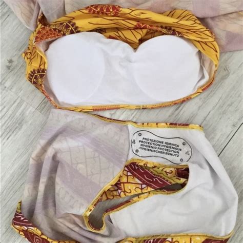 Twilight Gypsy Collective Swim Tribal Print Ruffled Off Shoulder Piece Bikini Poshmark