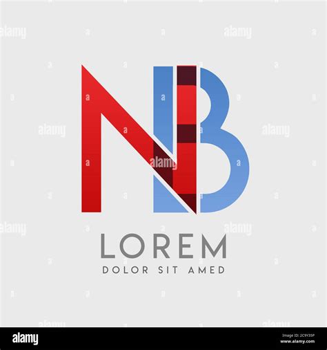 NB Logo Letters With Blue And Red Gradation Stock Vector Image Art