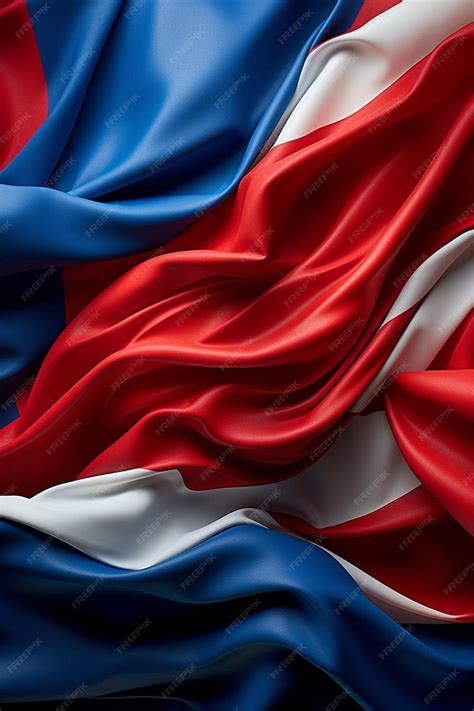 Premium Photo | A red and blue flag with the words blue and white on it