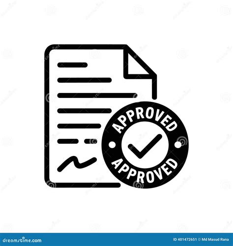 approved document icon  comic style authorize cartoon vector