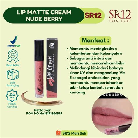 Jual LIP MATTE CREAM SR NUDE BERRY BPOM LIP MATTE LIP CREAM TAHAN