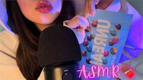 Asmr💜eating Chocolate Candy Mouth Sounds 🍫soft Spoken Crunchy Eating