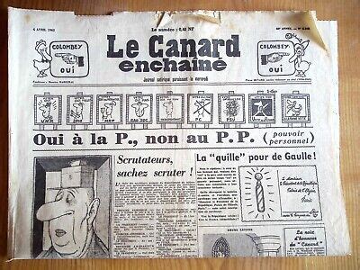 Journal Le Canard enchaîné N 2163 du 4 avril 1962 eBay