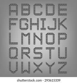 Pixel Font Isolated Vector Set Set Stock Vector Royalty Free