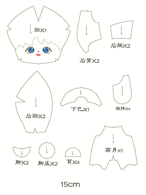 The Instructions For How To Make A Doll S Face And Head With Blue Eyes