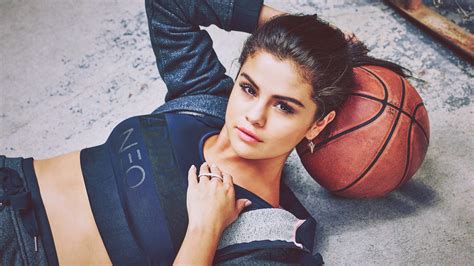 Lying Down Sports Bra Brunette Basketball Women Selena Gomez Hd