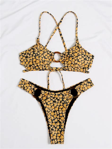 Printed Split Swimsuit Feminine Bikini Swimsuit On Luulla