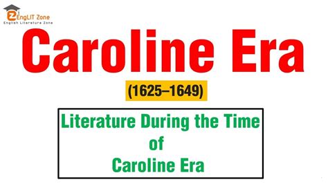 Caroline Era 1625 1649 Caroline Period Caroline Age In Hindi