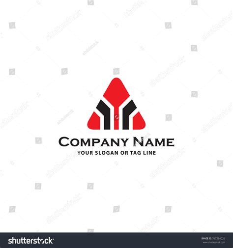 triangle finance logo vector stock vector royalty