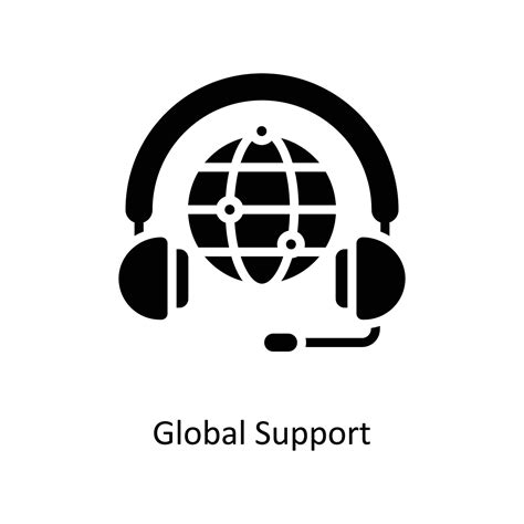 Global Support Vector Solid Icons. Simple stock illustration stock