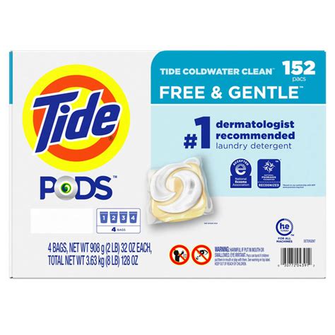 Costco Tide Pods Free And Gentle Laundry Detergent Soap Pacs He