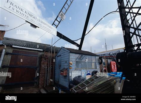 Quay Side Boat Yard Woodbridge Suffolk Stock Photo Alamy